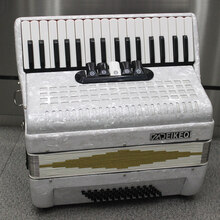 美克其成人手风琴12/96/60手风琴乐器＋礼包定制款 60贝斯白色