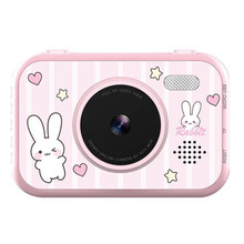 3.5寸儿童相机玩具可拍照迷你便携高清大屏小单反男女孩生日礼物生日礼物抖音网红同款 小粉兔标准配置+3.5英寸巨屏 +双摄+MP3功能