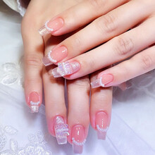 孜甲花新娘甲定制穿戴美甲光疗高端奢华结婚甲贴片大气手工假指甲成品 图五款小号