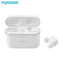 雷柏（RAPOO）TWS真无线蓝牙耳机 主动降噪耳机 音乐耳机 运动耳机 游戏耳机 无感延迟 无线充 Ti100白色