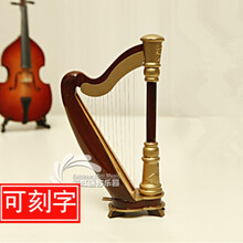 京炫（JINGXUAN)竖琴模型摆件木制西洋乐器模型毕业送男女朋友音乐生日礼物教学用 25厘米【没音乐】一