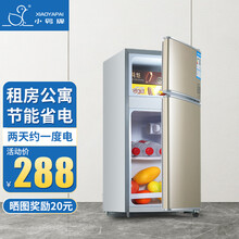 小鸭【送货上门】小冰箱双门冷藏冷冻小型迷你家用商用冰箱宿舍出租房 一级省电节能低噪 全国联保 35L闪亮金【真实容量】