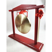 铜锣纯铜 带架铜锣 转运吉祥铜锣锣鼓镲开道锣防汛预警锣风水乐器 带架直径18厘米铜锣