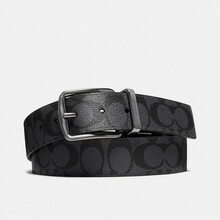 蔻驰 COACH 奢侈品 男士炭灰色PVC腰带皮带 F64839 CQBK