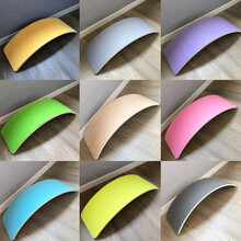 四秉鹏 跷跷板平衡板儿童木制曲板宝宝感统训练器材家用 平衡翘翘板（粉色毛毡）【适合年龄 4岁以上】