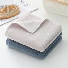 馨牌日式纯棉毛巾子母纱素风蓬松柔软吸水洗脸巾2条装 75*34cm