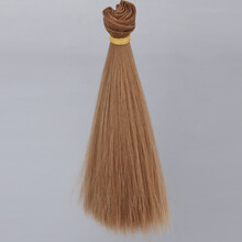 新品BJD陶瓷娃娃假发SD刘海高温丝可儿ob棉花娃多色加厚发排假毛材料 M27 横长1米竖长15厘米