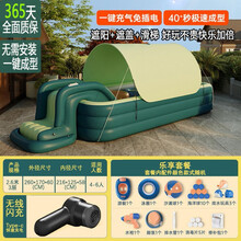 达闻西 游泳池家用成人儿童超大充气游泳池儿童游泳池室内户外PVC遮阳无线自动泳池带棚水池室内泳池玩具 乐享套餐【莫冰绿带滑梯】长260*宽170*高68