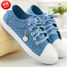 ℂ℘ 潮童范 男女儿童的舒适百搭鞋子网鞋夏季网纱透气帆布鞋鞋学生休闲运动鞋大童韩版牛仔布鞋 浅蓝色帆布 A-59 35