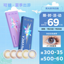 COFANCY 高光时刻系列日抛美瞳女轻混水润无感隐形眼镜 #1冰山灰【自然小直径】混血辣妹妆【辣辣同款】 0度