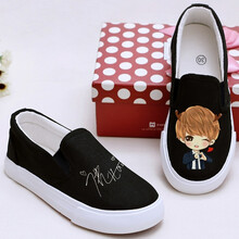 迪士尼（Disney）六一礼物童鞋女童小白鞋2021夏新款中大童布鞋帆布鞋一脚蹬儿童懒人鞋休闲 套脚黑小鹿 26