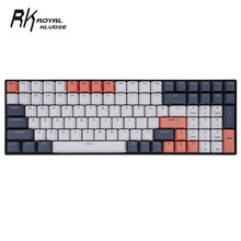 RK100(860)有线 蓝牙 无线2.4G三模机械键盘 100键办公键盘 热插拔轴 PBT拼色键帽 白色背光 黑色青轴