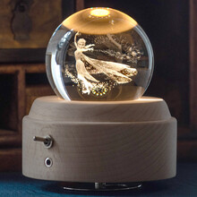 【生日礼物】冰雪奇缘水晶球爱莎艾莎公主音乐盒八音盒女生送女孩520 艾莎公主(童话)