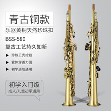 法国布兰琪【Blanche】降B调高音萨克斯一体管风管乐器 初学者考级专业演奏 BSS-580复古拉丝