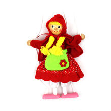 【新品优选】提线木偶人偶小丑拉线人六一幼儿园儿童亲子怀旧玩具皮影人 提线红帽女孩