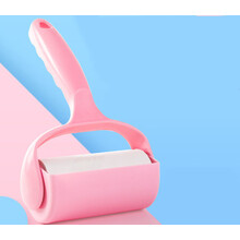 粘毛滚筒粘毛器600撕可撕式衣服除毛粘尘纸除尘器宠物毛发吸尘器暮箫景 1手柄+10卷纸芯组合【送防尘盖】