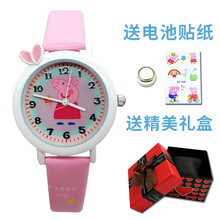 万代（BANDAI）飞侠手表 儿童玩具小猪佩奇女孩卡通幼儿男孩拍拍表 皮带粉红小猪