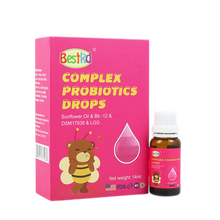 Bestkid贝斯凯复合益生菌液体滴剂 动物双歧杆菌鼠李糖乳杆菌罗伊氏乳杆菌美国进口14ml/瓶 香橙口味