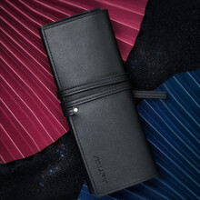 美卡芙优 化妆刷收纳包 13孔插孔刷包 空包便携袋子 化妆工具绑带包 黑色