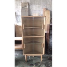 樱桃木玻璃展示酒极简墙角柜日式轻奢黑胡桃木转拐角储物边柜 红橡木 整装