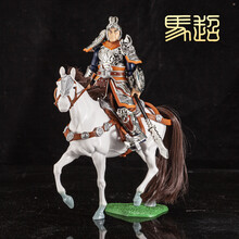三国系列兵人志模型摆件古代玩偶可动拼装五虎将 马超 人偶约15-17cm 战马约17-19cm