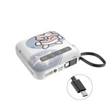 简之充电宝自带线充电宝迷你快充vivoOPPO苹果手机通用移动电源可批发定制企业礼品logo刻字 55可妮兔【自带安卓线】 10000毫安