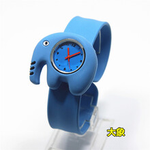 小绿龟儿童手表 绿水龟深海沙雕拍拍表果冻啪啪圈学生手表男女孩卡通电子表网红表 大象