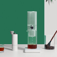 泰摩 小i冰滴壶DIY手冲咖啡壶套装 栗子C手摇磨豆机+冰滴壶 栗子C冰滴壶礼盒-白色