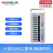Hoodblue火蓝存储雷电3磁盘阵列柜8K24盘位Thunderbolt3 Raid5/6硬盘盒 DS8012-T3-144TB