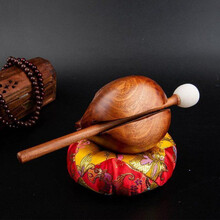 木鱼法器佛教道教用品佛具家用礼佛念佛紫檀木实木摆件 6寸