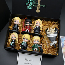 哈利波特全套 哈利波特手办公仔创意生日礼物周边人偶全套赫敏罗恩模型摆件礼盒 二代黄发6款9厘米/花束/礼盒28厘米 只要公仔(自己收藏)