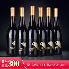 国际	
【三代传承 核心产区】智利原瓶进口红酒整箱装伊桐臻选黑金赤霞珠干红葡萄酒礼盒装脚印 750ml*6整箱（无木箱）