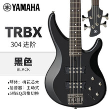 YAMAHA雅马哈电贝司TRB174 /304四弦305五弦初学者被主动TRB504贝斯 TRBX304-BL黑色