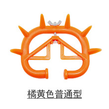 牛犊断奶器 兽用器械大号牛鼻刺小牛断奶鼻刺犊牛断奶器加厚塑料牛鼻环牛鼻圈 橘黄色普通型(1000个)