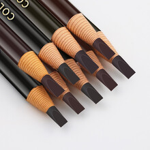 拉线眉笔防水持久不脱色初学者可剥刀削式极细三角眉笔小圆头媚笔 4支可备注颜色+1眉刷+10刀片