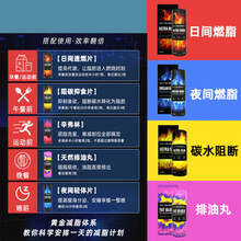 OXYENERGY氧气能量夜间体脂片碳水阻断食欲排油丸左旋肉碱 蓝色 日间燃体脂片