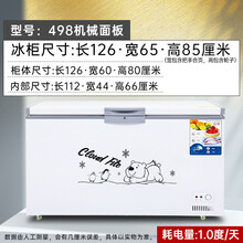 卧式大冰柜商用大容量家用节能冷藏冷冻柜单双温速冻冷柜冰箱 498单温尊享款-铜管1260x650x850