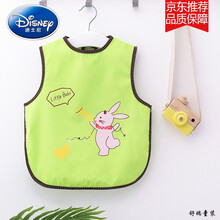 迪士尼同款℠官网·特价℠夏季薄款防水无袖食饭兜围兜婴儿围嘴宝宝口水巾男女婴儿童罩衣 兔兔绿 100(100(M码建议0-3岁))