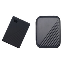 适用于西数随行版移动硬盘保护套西部数据my passport随性款新款WD收纳包1T/2t/4T/5 黑色包+黑色(4T/5T)硅胶套