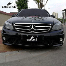 卡莱克超亮汽车改色膜高亮水泥灰整车改色贴膜亮面车身漆面保护膜防刮蹭汽车贴纸 超亮黑1.52x18M