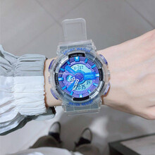 迪士尼官·网方旗舰同款独角兽电子手表男士初高中学生男儿童机械青少年潮流女运动新概念 独角兽-透明紫罗兰