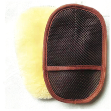 适用于 洗车手套羊毛绒加厚擦车手套汽车打蜡手套熊掌擦车抹布清洁工具 平价款咖色 其他