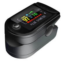 和康血氧仪Oximeter指夹式老人血氧饱和度检测家用手指脉搏检测仪 蓝白款黑色血氧仪24小时监察  默认