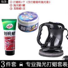 汽车抛光机升级打蜡神器车美容工具车漆打腊车载电动小型家用车用 黑色款【5米电源线】 升级款打蜡机+电源转换器+划痕蜡