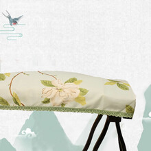 【悦宝灵】  古筝防尘罩盖布文艺加厚遮尘琴罩琴布135cm琴披罩子的小琴套 100cm秋日私语加内衬双层简约款