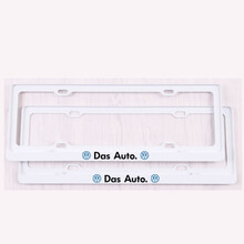 车牌架框车牌照套大众车牌架速腾途观L朗逸CC帕萨特高尔夫宝来探岳凌渡Rline牌照框 白色 R