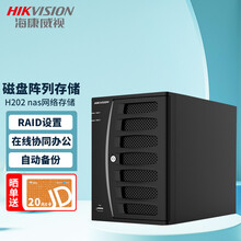 海康威视H202磁盘阵列 nas网络存储 视频监控云服务器 双盘位企业私有网盘3.5英寸硬盘 2TB（2T红盘*1） 黑色