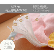 楚歌质优品 水婴儿围嘴纯棉宝宝口水巾纱布可调节新生婴儿围兜U型围脖春夏 男宝2条防水+2条六层不防水 均码