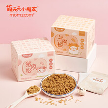 MOMZOOM萌天天小朋友 宝宝零食婴幼儿肉松辅食调味 无添加糖盐高铁高营养纯净肉松50g/盒 猪肉松*1+牛肉松*1