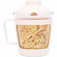 乐扣乐扣（LOCK&LOCK）格拉斯简便型玻璃杯保鲜盒耐热玻璃饭盒泡面杯  550ml 白色 LLG480WHT